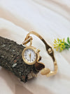 Gold-tone bracelet watch,
