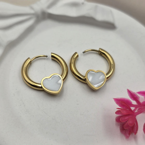 Elegant Heart Hoop Earrings