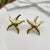 Gold-toned starfish stud earrings