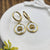 Elegant Floral Drop Hoop Earrings