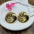 Elegant Gold-Tone Swirl Earrings