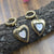 Heart Drop Hoop Earrings