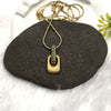 gold-toned pendant necklace