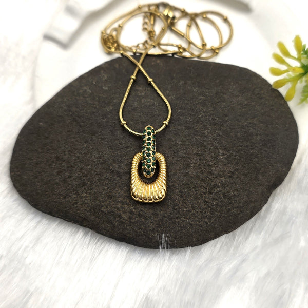 gold-toned pendant necklace