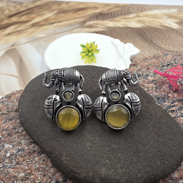 Elephant tone drop earrings.