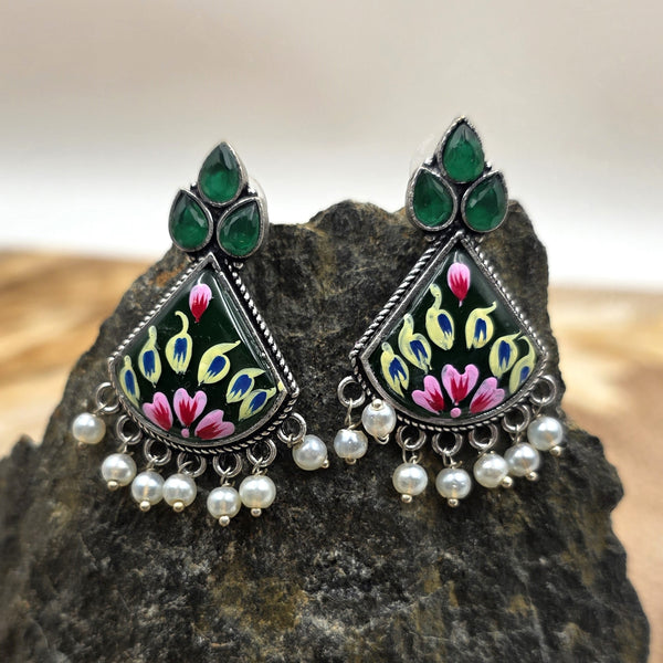 Oxidized or antique silver-tone Earrings