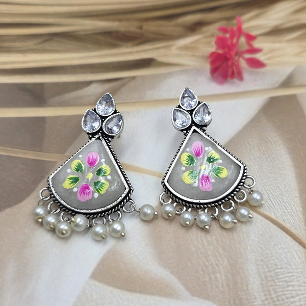 Oxidized or antique silver-tone Earrings