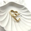 Gold-toned heart-shaped hoop earrings