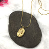 Gold-Tone Floral Pendant Necklace