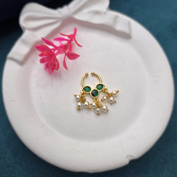 Pearl Jhoomar Style Nose Clip