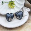Butterfly Heart Stud Earrings