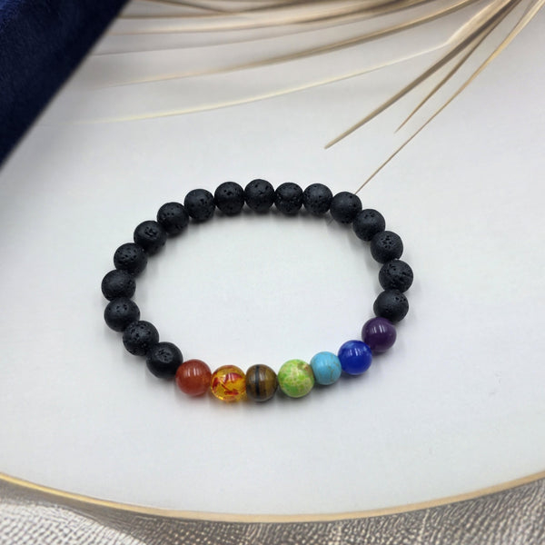 chakra bracelet lava rock beads