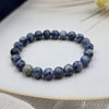 natural stone beaded bracelet, very likely Sodalite.