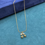 Gold-Tone Cherry Pendant Necklace