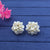 delicate flower-shaped stud earrings