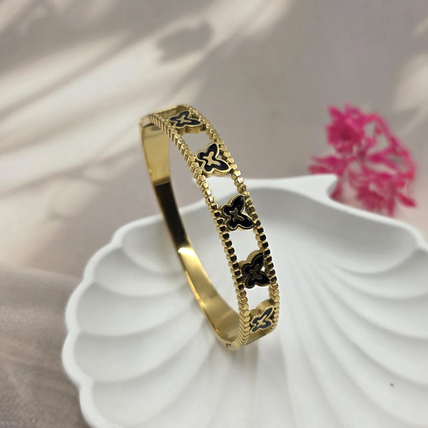 butterfly gold-tone bangle bracelet