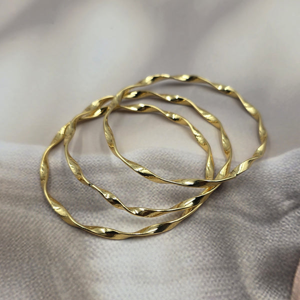 Gold Twisted Bangle