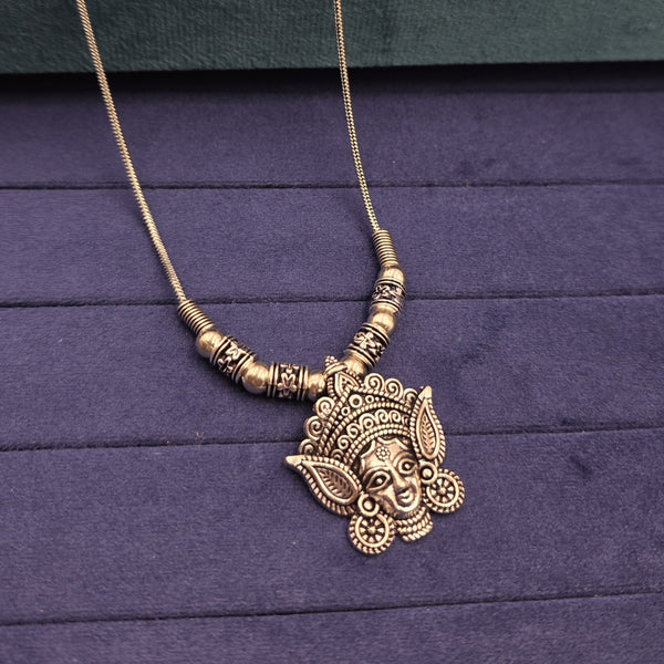 oxidized silver or antique silver-tone necklace