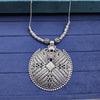 oxidized silver or silver-toned metal necklace