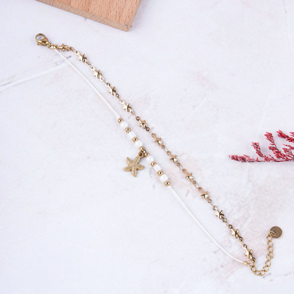 Bohemian-style layered bracelet