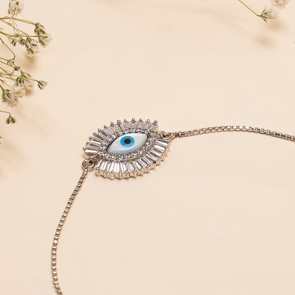 Evil eye bracelet in 92.5 silver