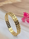 gold-tone leaf shapes, Kada