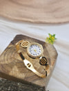 ladies' gold-tone bangle watch