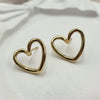 Open Heart Stud Earrings