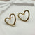 Open Heart Stud Earrings