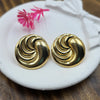 Elegant Gold-Tone Swirl Earrings