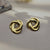 Gold-toned stud earrings