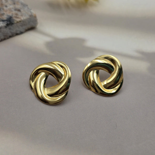 Gold-toned stud earrings