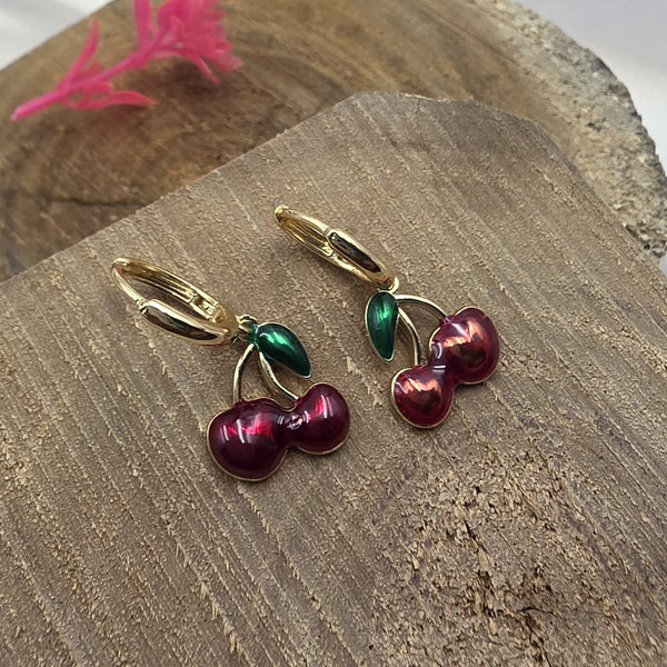 Cherry Drop Earrings