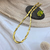 Twisted Herringbone Gold Necklace