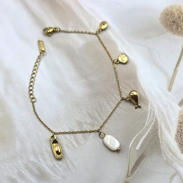 Gold-toned charm bracelet