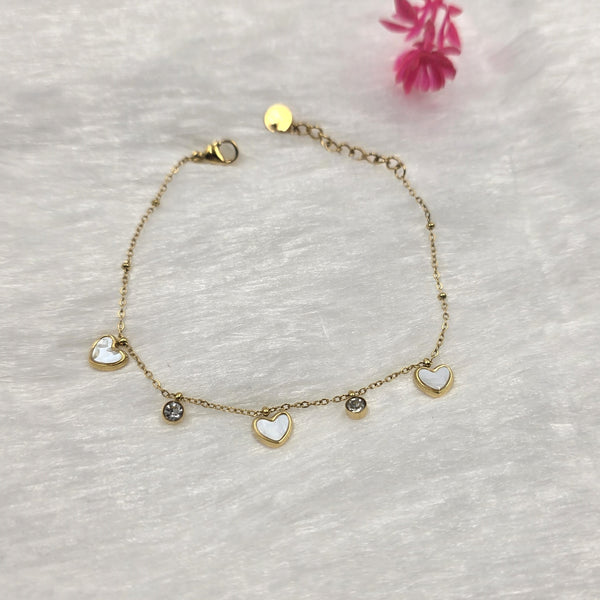 Elegant Gold-Tone Charm Bracelet