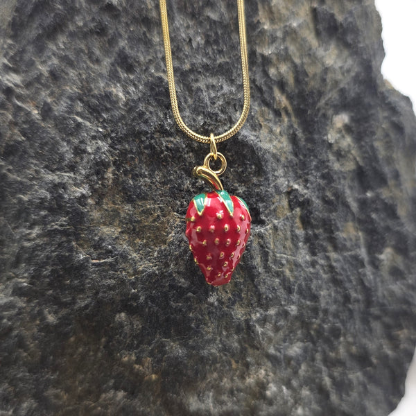 Strawberry Pendant Necklace