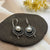 Oxidized Silver and Pearl Drop Earrings
