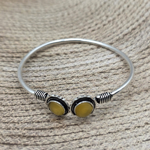 Open-cuff bangle bracelet
