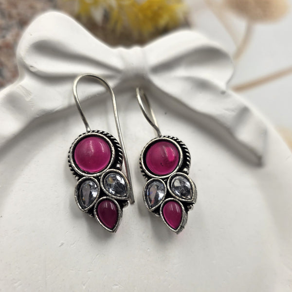 Oxidized Silver-Look Earrings