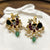 Gold-Plated Peacock Dangler Earrings