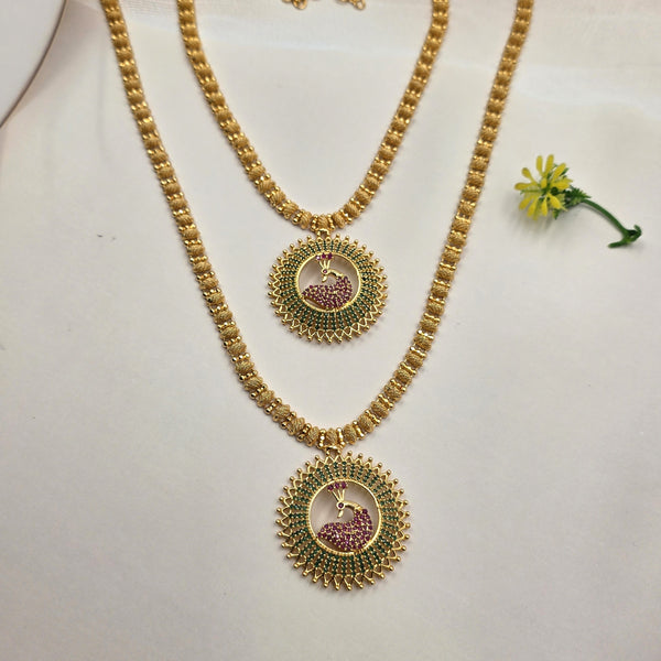Traditional Gold-Tone Layered Necklace Set