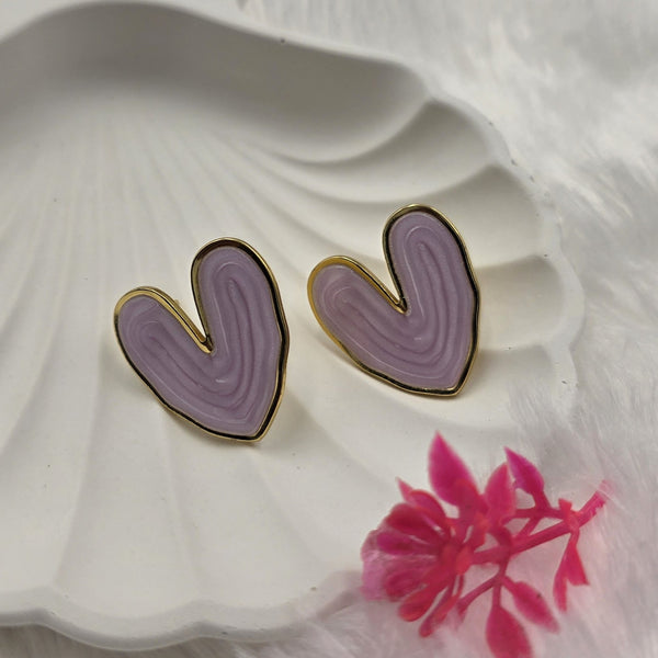 Teal Heart Stud Earrings