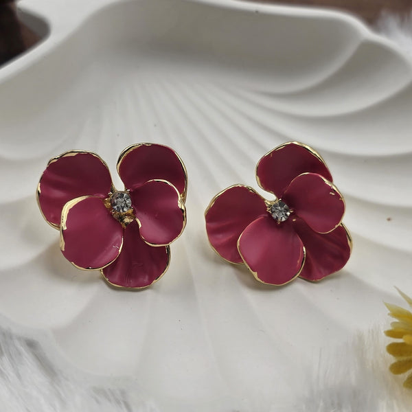 floral stud earrings