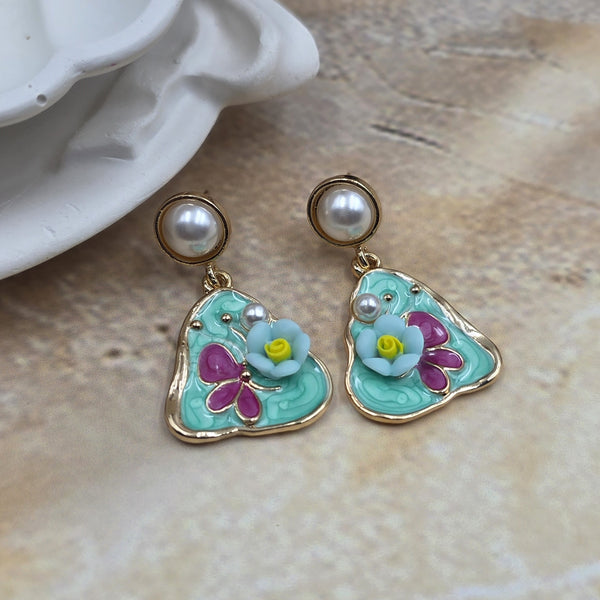 Floral Dangle Earrings