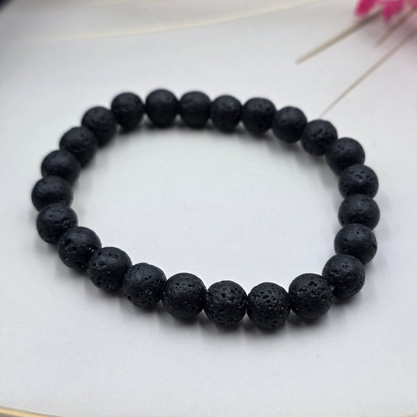 black beads lava stone Bracelet