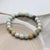 Amazonite round-bead stretch bracelet,