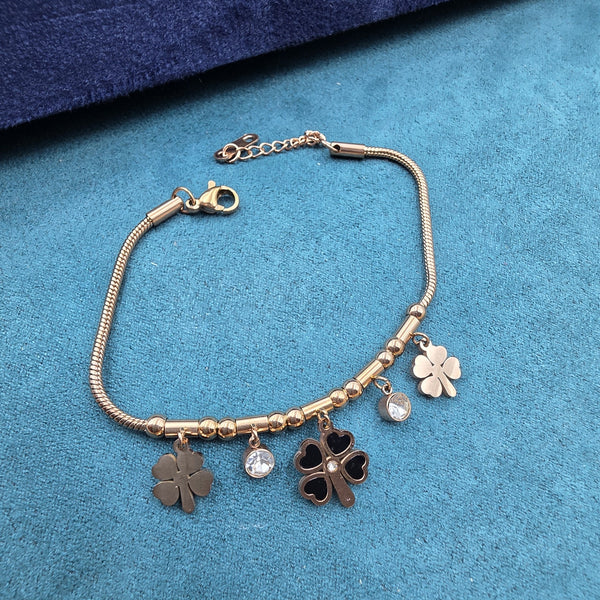 rose gold-toned charm bracelet.