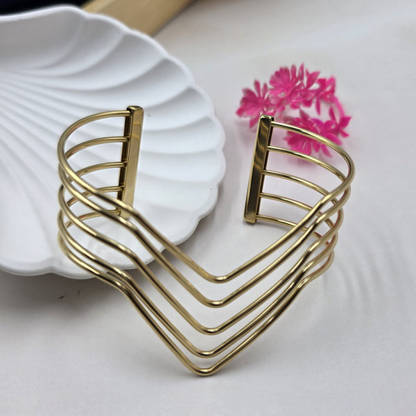 Gold-Tone V-Shape Cuff Bracelet