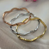 Three hinged bangle bracelets